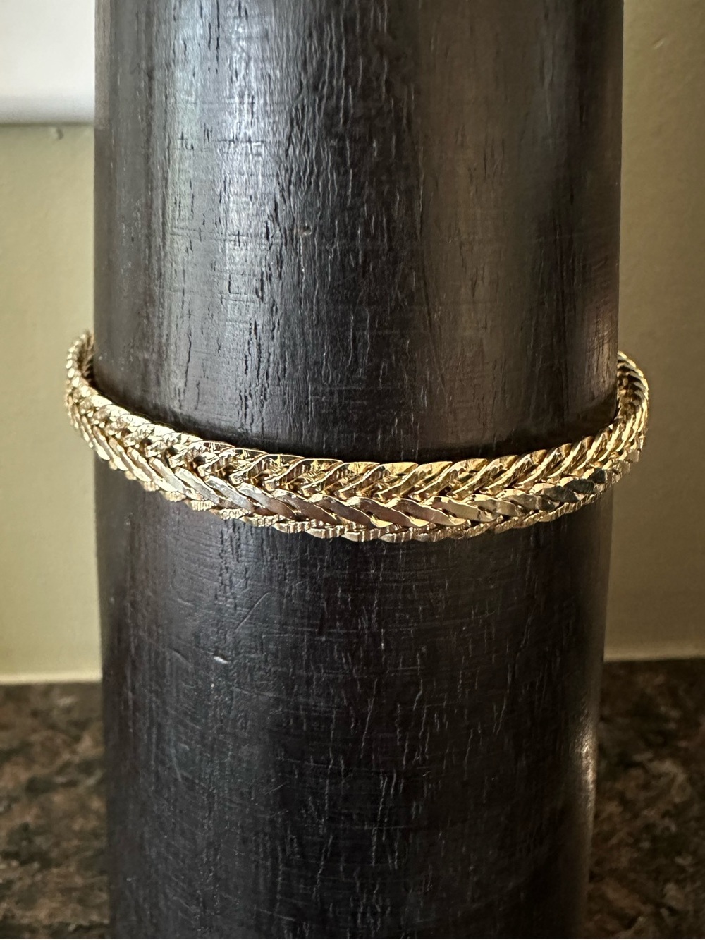 Gold Tone Braided Bracelet